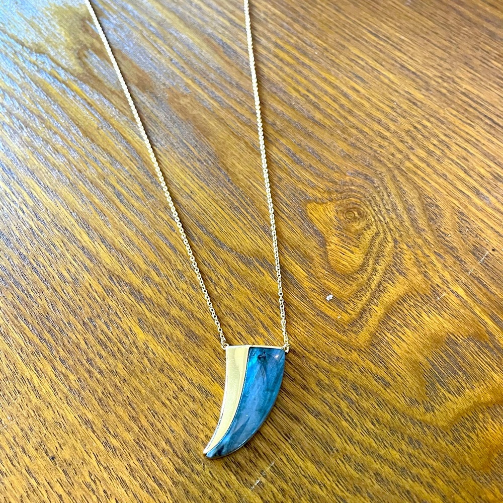 Stella and Dot Labradorite stone horn Necklace